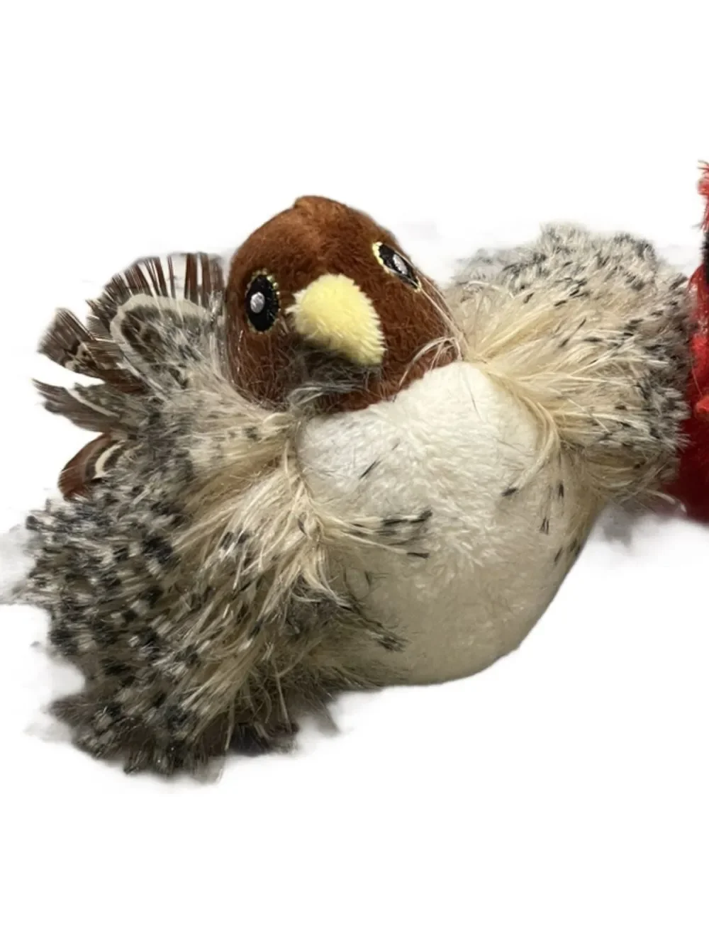 Pataroma Interactive Plush “Chirping Birds” for Cats Northern Cardinal & Sparrow